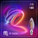 Żarówka LED E14 B35 4W = 40W 470lm 3000K Ciepła 360° Filament Świeczka