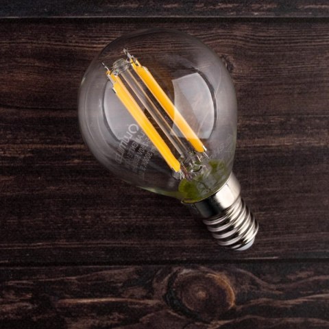 Żarówka LED E14 P40 4W = 40W 470lm 3000K Ciepła 360° Filament