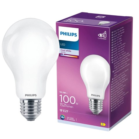 Żarówka LED E27 10,5W = 100W 1521lm 4000K Neutralna 300° PHILIPS Classic