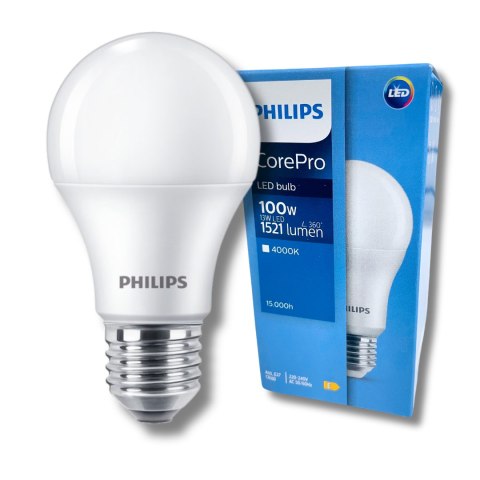 Żarówka LED E27 13W = 100W 4000K Neutralna 1521lm Philips CorePro
