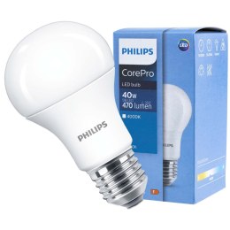 Żarówka LED E27 A60 4,9W = 40W 470lm 4000K Neutralna 200° PHILIPS