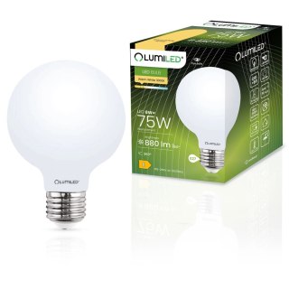Żarówka LED E27 G95 8W = 75W 3000K Ciepła Globe Mleczny Filament