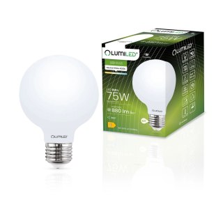 Żarówka LED E27 G95 8W = 75W 4000K Neutralna Globe Mleczny Filament