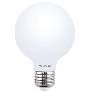Żarówka LED E27 G95 8W = 75W 4000K Neutralna Globe Mleczny Filament