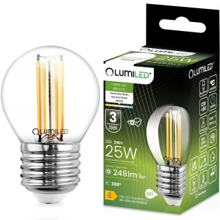 Żarówka LED E27 P40 Filament 2W = 25W 249lm 4000K Neutralna 360° Kulka
