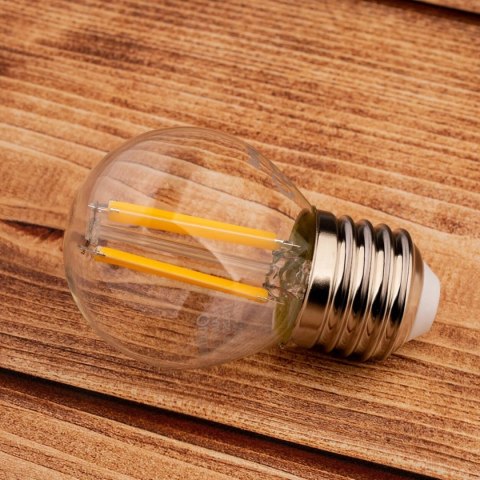 Żarówka LED E27 P40 Filament 4W = 40W 470lm 3000K Ciepła 360° Kulka
