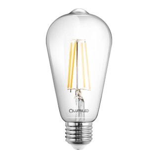 Żarówka LED E27 ST64 8W = 60W 880lm 4000K Neutralna 360° Filament