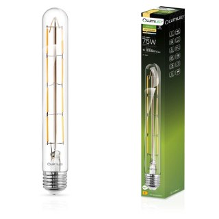 Żarówka LED E27 T30 8W = 75W 1055lm 3000K Ciepła 360° Filament