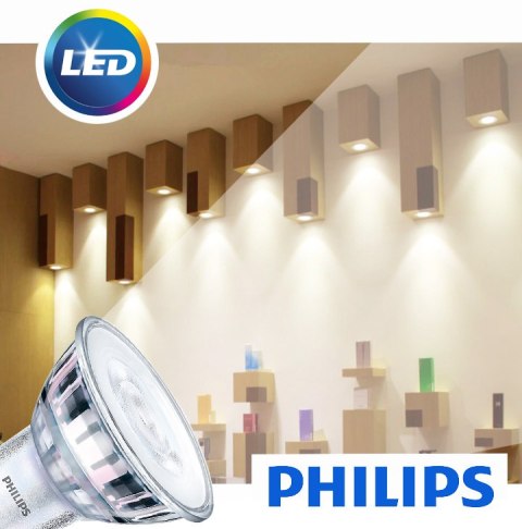 Żarówka LED GU10 3,5W = 35W 265lm 3000K Ciepła 36° reflektor punktowy PHILIPS