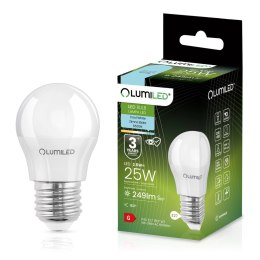 Żarówka LED Klulka E27 P40 2,5W = 25W 249lm 6500K Zimna 180°
