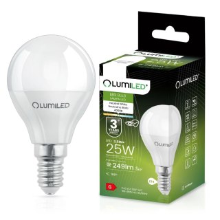Żarówka LED Kulka E14 P40 2,5W = 25W 249lm 4000K Neutralna 180°