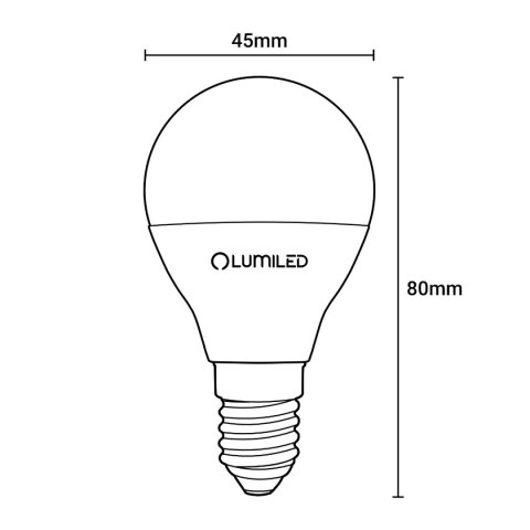Żarówka LED Kulka E14 P45 5W = 40W 470lm 3000K Ciepła 180°