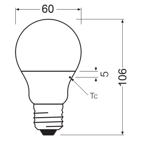 2PAK Żarówka LED E27 A60 8,5W = 60W 806lm 2700K Ciepła 200° OSRAM VALUE