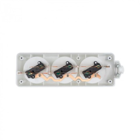 Gniazdo przenośne 3gn z uziemieniem Biała 13A 3000W Listwa zasilająca