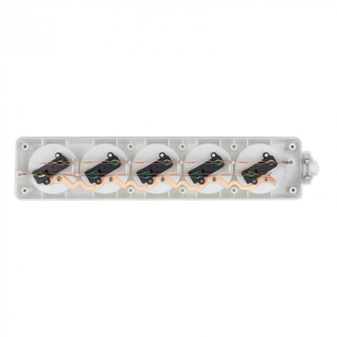 Gniazdo przenośne 5gn z uziemieniem Biała 13A 3000W Listwa zasilająca