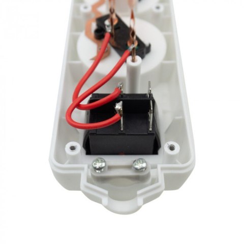 Gniazdo przenośne 5gn z uziemieniem Włącznik Biała 13A 3000W Listwa