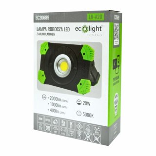 Halogen LED Roboczy Budowlany 10W Naświetlacz przenośny Kemping Akumulator