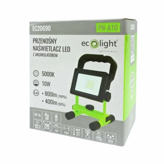 Halogen LED Roboczy Budowlany 10W Naświetlacz przenośny Warsztat Akumulator