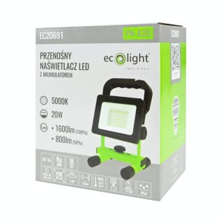 Halogen LED Roboczy Budowlany 20W Naświetlacz przenośny Warsztat Akumulator