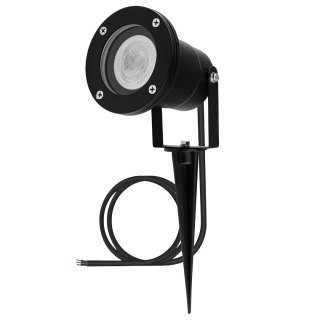 Lampa Ogrodowa Wbijana LED GU10 IP65 WODOSZCZELNA Czarna z Przewodem