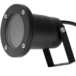 Lampa Ogrodowa Wbijana LED GU10 IP65 WODOSZCZELNA Czarna z Przewodem