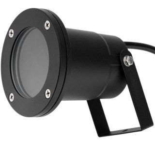 Lampa Ogrodowa Wbijana LED GU10 IP65 WODOSZCZELNA Czarna z Przewodem