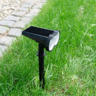 Lampa solarna LED wbijana Reflektor Neutralna 4000K Czujnik Zmierzchu