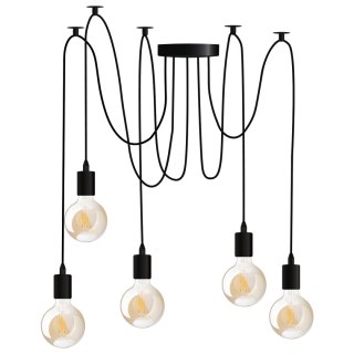 Lampa wisząca sufitowa PAJĄK 5 ramiona do LED 5x E27 LOFT żyrandol