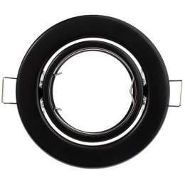 Oprawa HALOGENOWA Podtynkowa Ruchoma Okrągła AURELI Czarna Blacha MR16 GU10