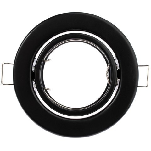 Oprawa HALOGENOWA Podtynkowa Ruchoma Okrągła AURELI Czarna Blacha MR16 GU10