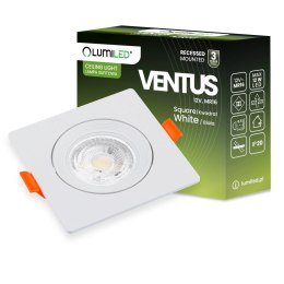 Oprawa Halogenowa Ruchoma Kwadrat Biała GU10 MR16 VENTUS PLASTIK