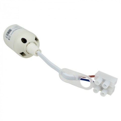 Oprawka z kablem E27 Biała Budowlana Remontowa