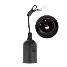 Oprawka z kablem E27 Czarna Budowlana Remontowa