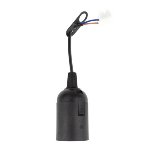 Oprawka z kablem E27 Czarna Budowlana Remontowa