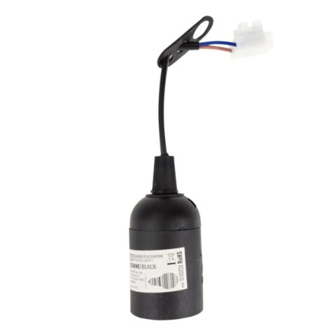 Oprawka z kablem E27 Czarna Budowlana Remontowa