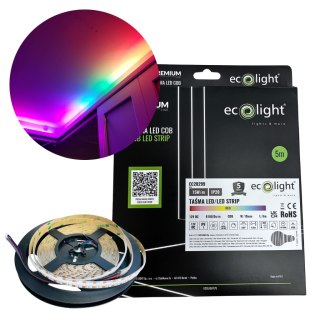 Taśma LED COB RGB NEON Pasek LED Kolorowa 5M 15W Multikolor 12V IP20