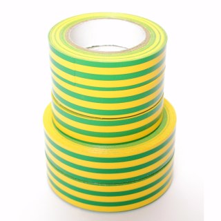 Taśma izolacyjna 15mm x 0,13mm ŻÓŁTO-ZIELONA 10m