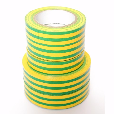 Taśma izolacyjna 15mm x 0,13mm ŻÓŁTO-ZIELONA 10m