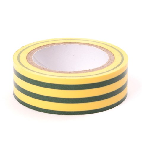 Taśma izolacyjna 15mm x 0,13mm ŻÓŁTO-ZIELONA 10m
