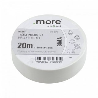 Taśma izolacyjna 19mm x 0,13mm BIAŁA 20m