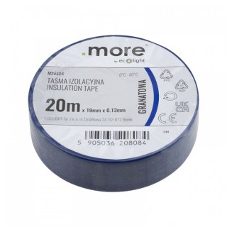 Taśma izolacyjna 19mm x 0,13mm GRANATOWA 20m