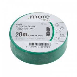 Taśma izolacyjna 19mm x 0,13mm ZIELONA 20m