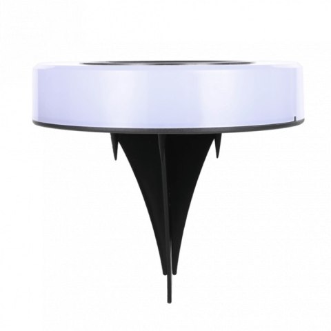 Wbijana Lampa LED Solarna Ogrodowa OKRĄGŁA 4000K Neutralna 8h