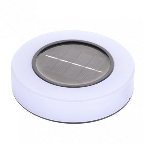 Wbijana Lampa LED Solarna Ogrodowa OKRĄGŁA 4000K Neutralna 8h