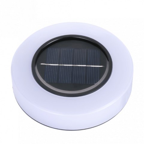 Wbijana Lampa LED Solarna Ogrodowa OKRĄGŁA 4000K Neutralna 8h