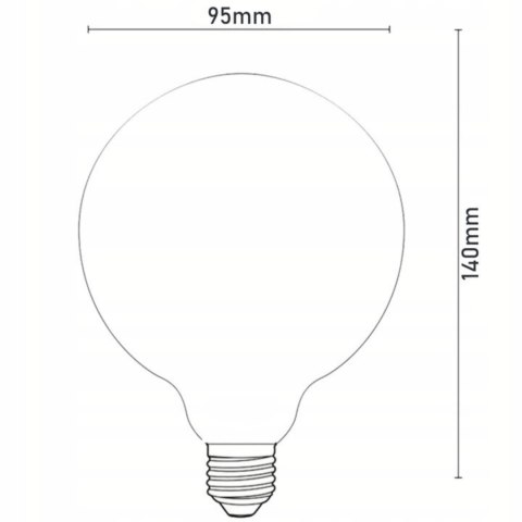 ŻARÓWKA LED E27 20W 4000K Barwa Neutralna 1800lm MOCNA G95