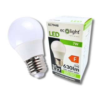 Żarówka KULKA LED E27 G45 7W 3000K Barwa Ciepła 230V 630lm