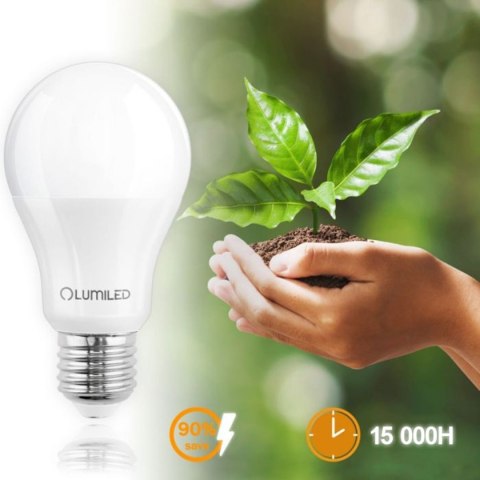 Żarówka LED E27 A60 8W = 60W 806lm 6500K Zimna 260° LUMILED