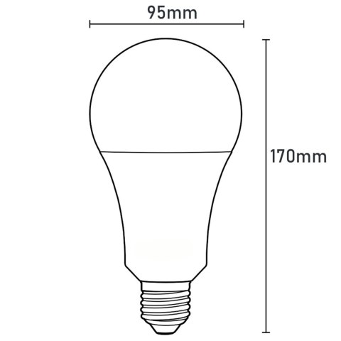 Żarówka LED E27 A95 24W = 200W 3452lm 4000K Neutralna 260°