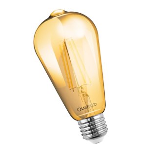 Żarówka LED E27 ST64 4W = 35W 440lm 2000K Ciepła 360° Filament